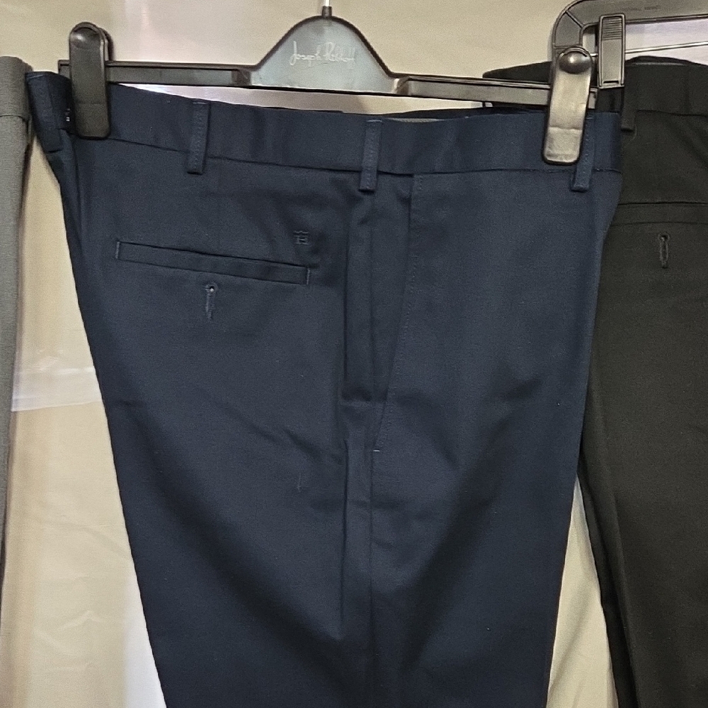 3 Pair Haggar dress pants. Available in charcoal, navy, and black. 36x29 - Picture 7 of 13
